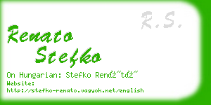 renato stefko business card